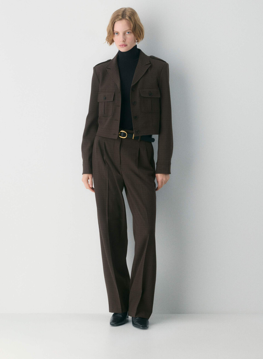 marsjjakke - twill sanford chk rm brblk