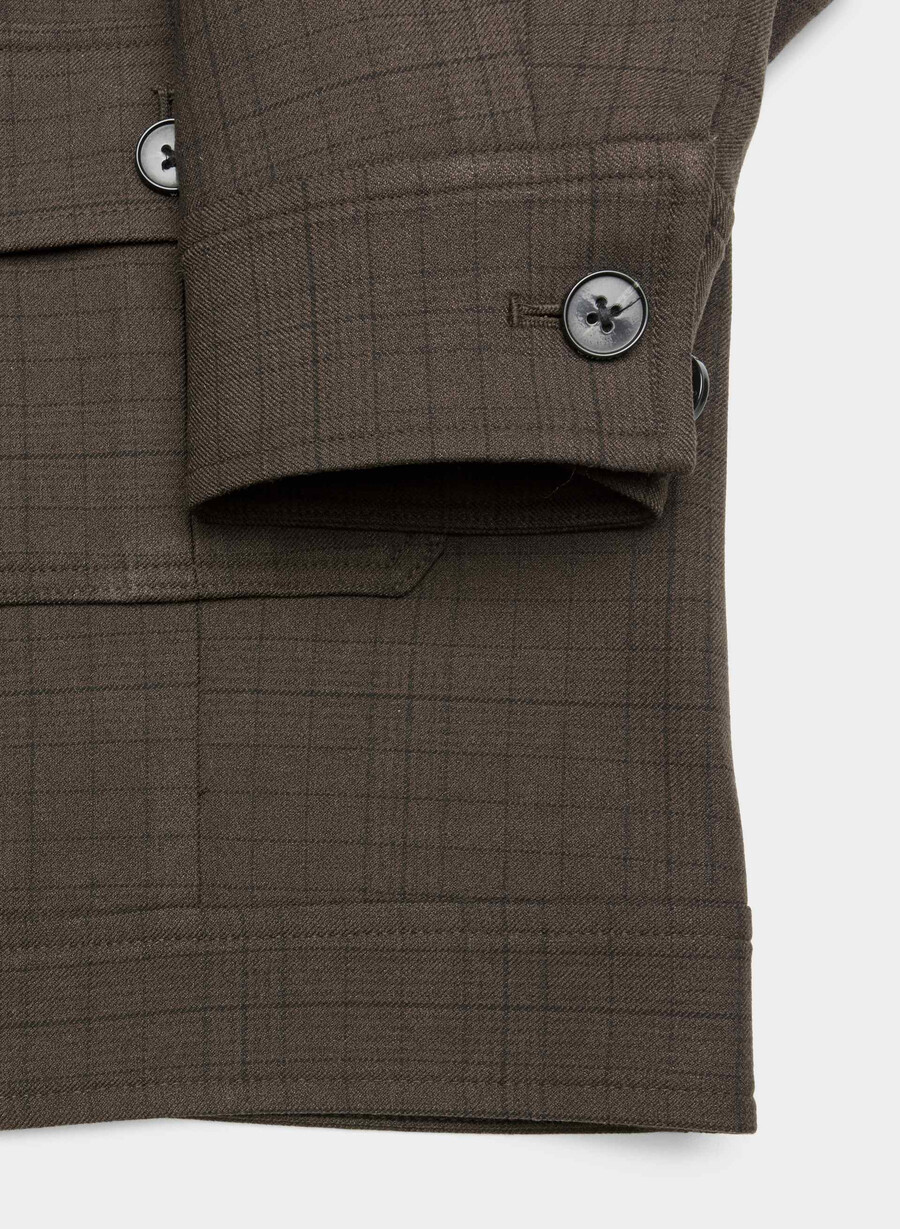 marsjjakke - twill sanford chk rm brblk