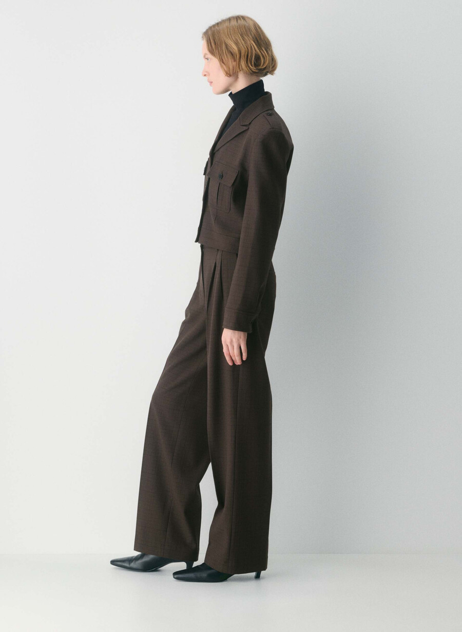 marsjjakke - twill sanford chk rm brblk