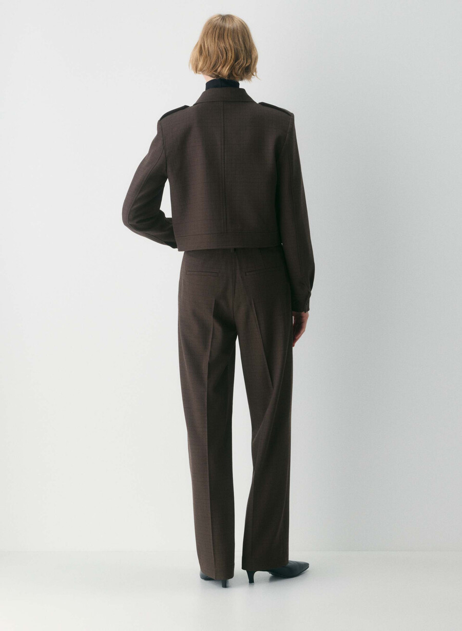 marsjjakke - twill sanford chk rm brblk