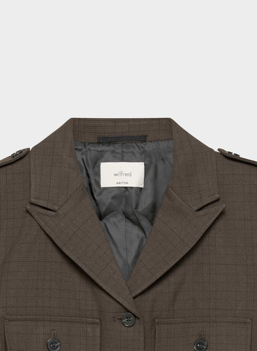 marsjjakke - twill sanford chk rm brblk