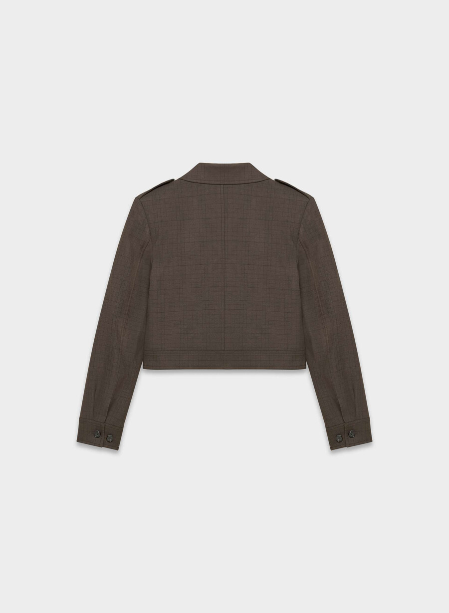 marsjjakke - twill sanford chk rm brblk