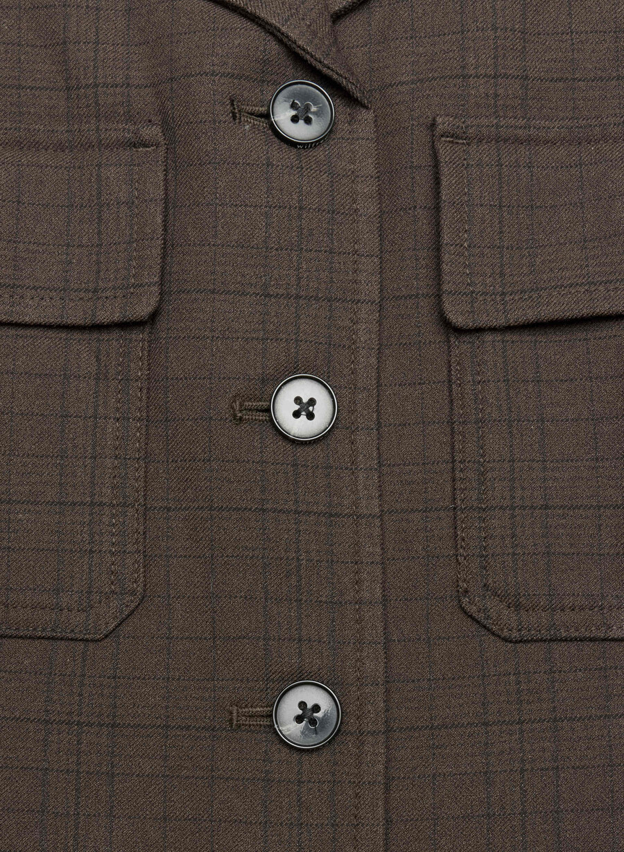 marsjjakke - twill sanford chk rm brblk