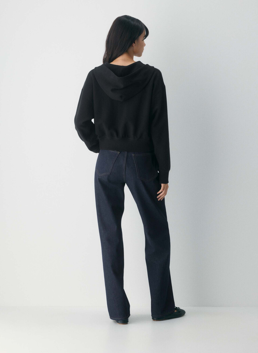 ny wafflex eddy zip hoodie svart