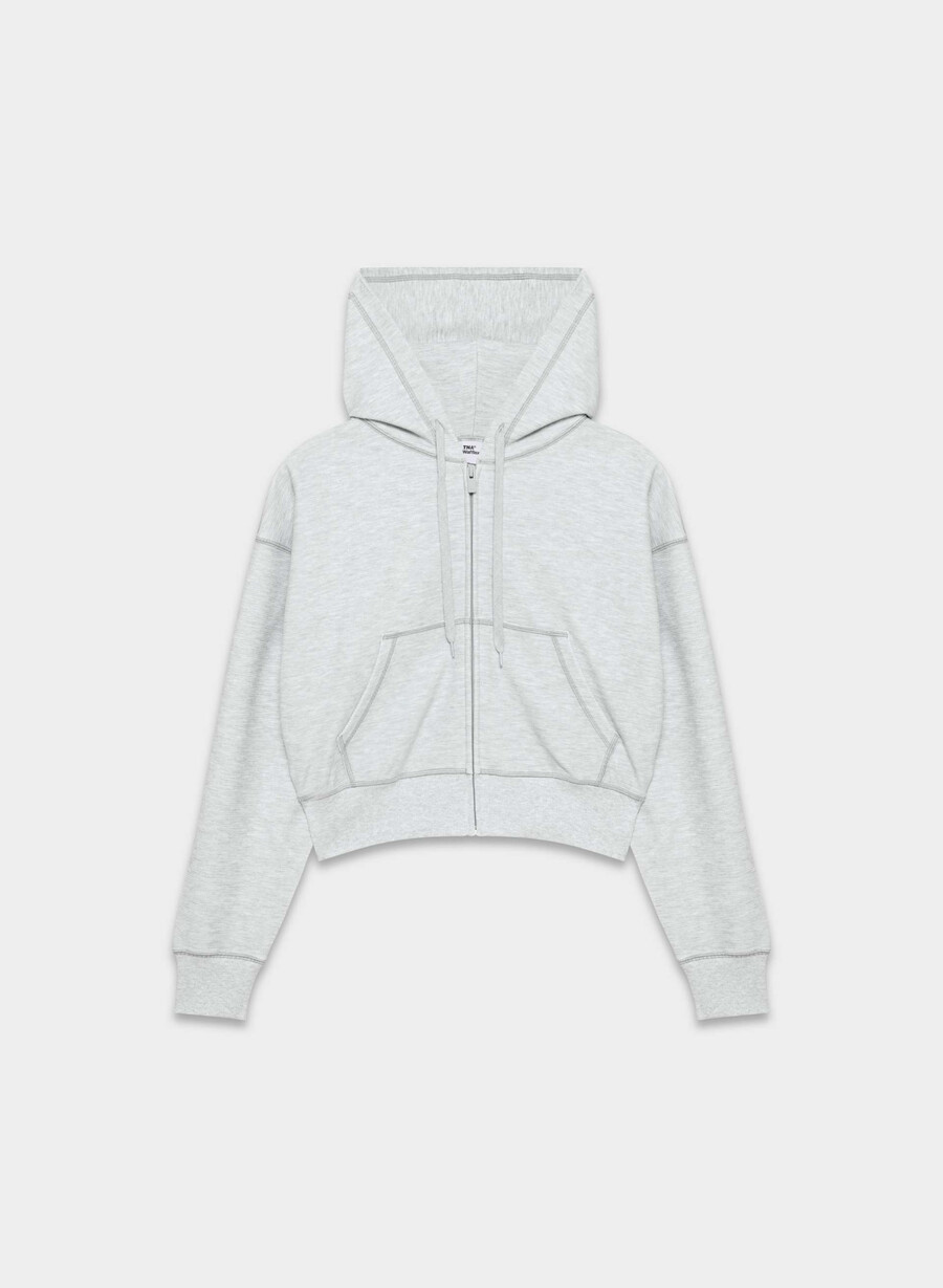 ny wafflex eddy hettegenser med glidelås heather chrome