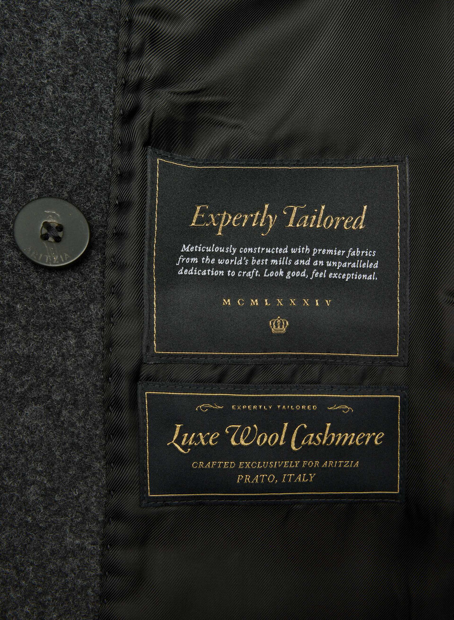 constant-kåpen - luksuriøs ull-kasjmir heather charcoal