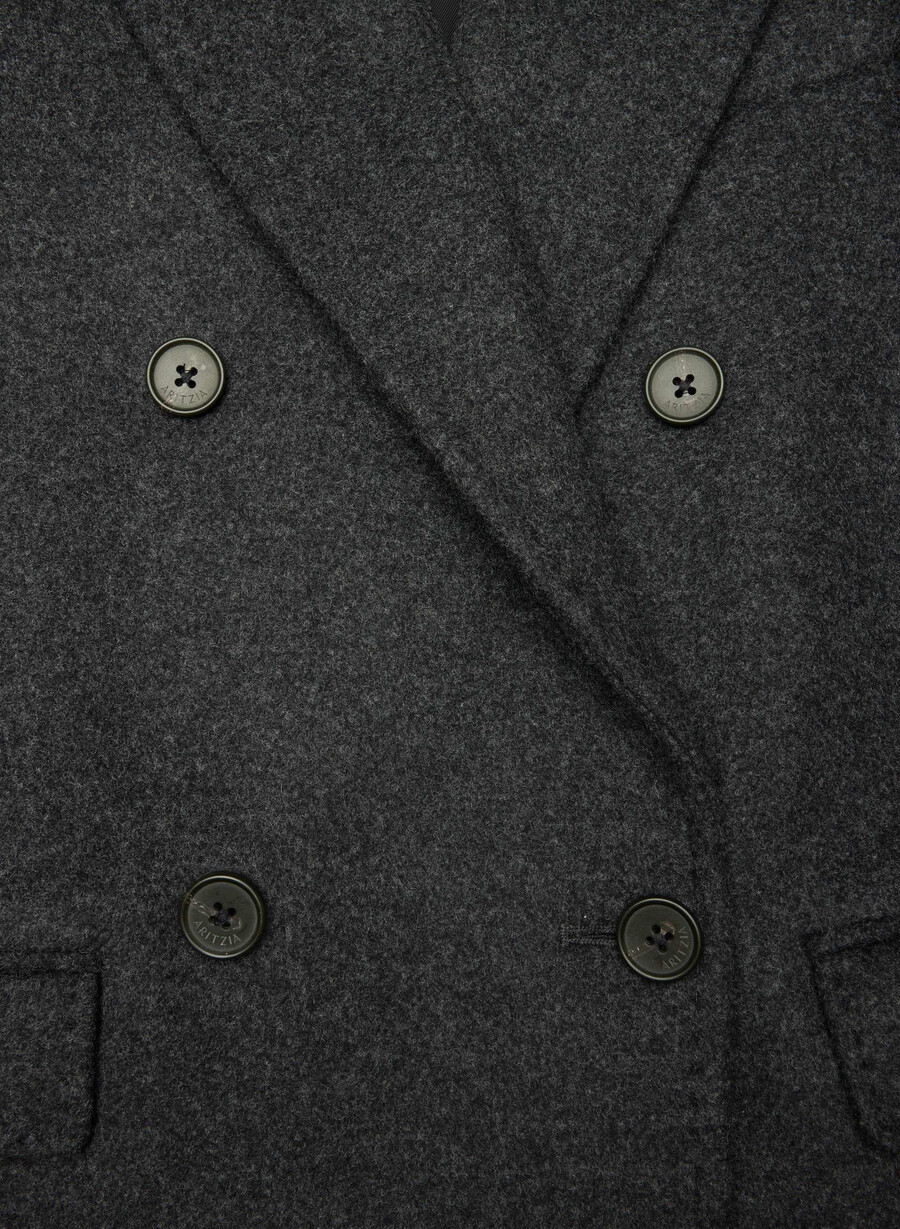 constant-kåpen - luksuriøs ull-kasjmir heather charcoal