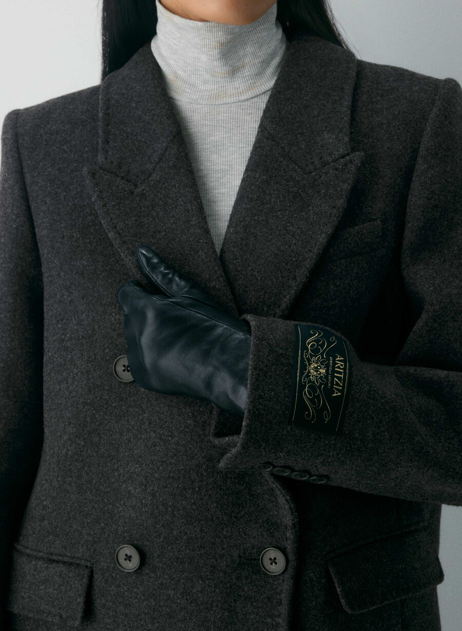constant-kåpen - luksuriøs ull-kasjmir heather charcoal