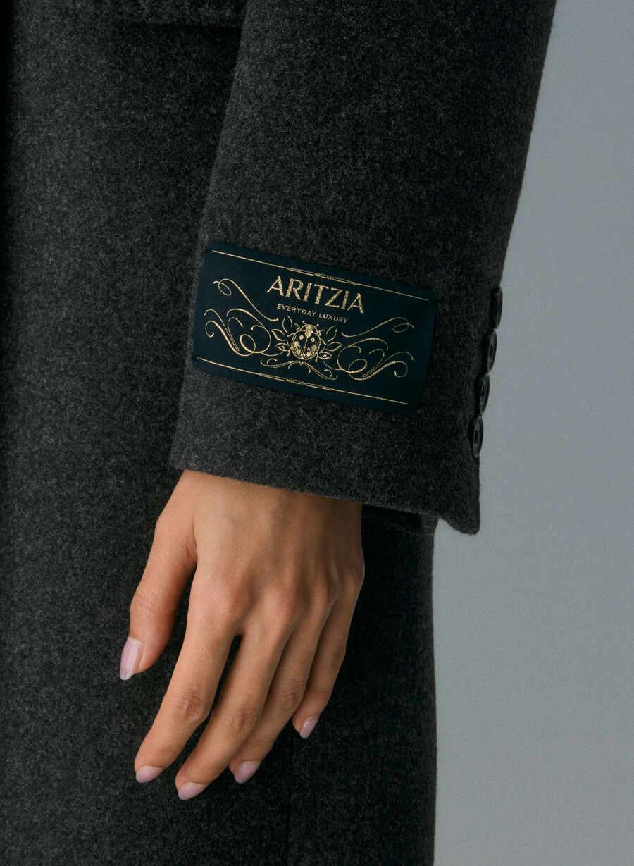 constant-kåpen - luksuriøs ull-kasjmir heather charcoal