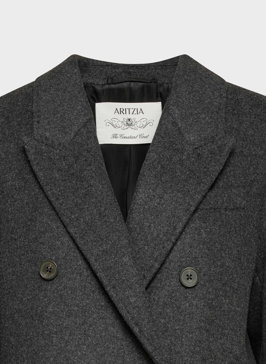 constant-kåpen - luksuriøs ull-kasjmir heather charcoal