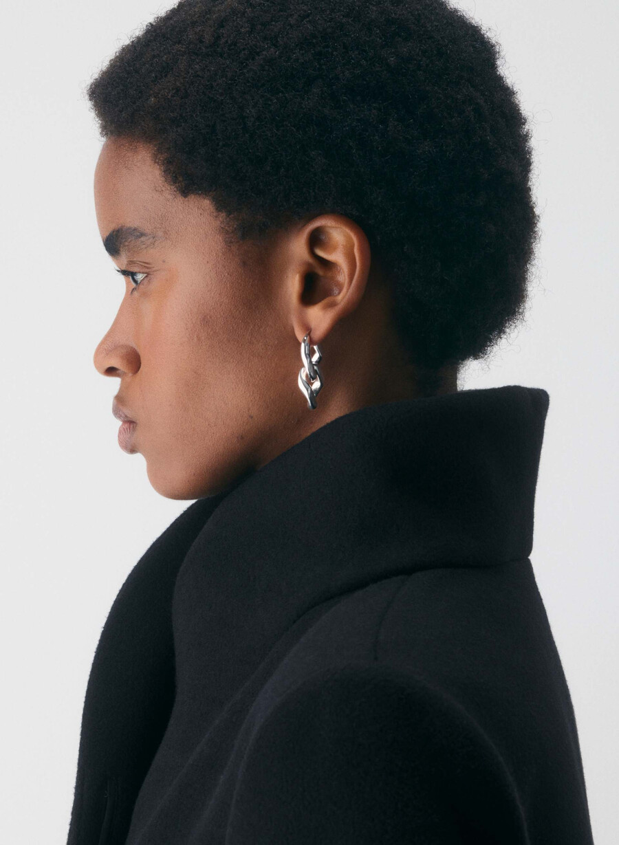 cocoon-kåpen - luksuriøs ullkasjmir svart