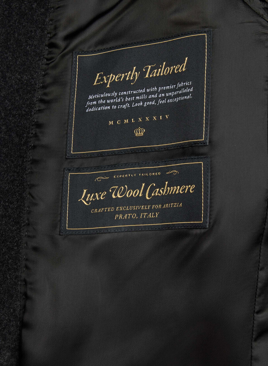 cocoon-kåpen - luksuriøs ullkasjmir heather black