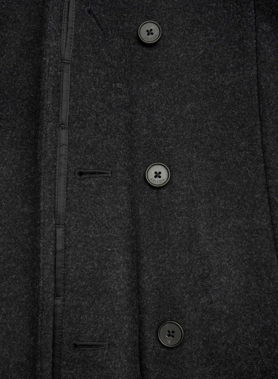 cocoon-kåpen - luksuriøs ullkasjmir heather black