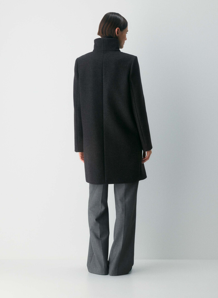 cocoon-kåpen - luksuriøs ullkasjmir heather black
