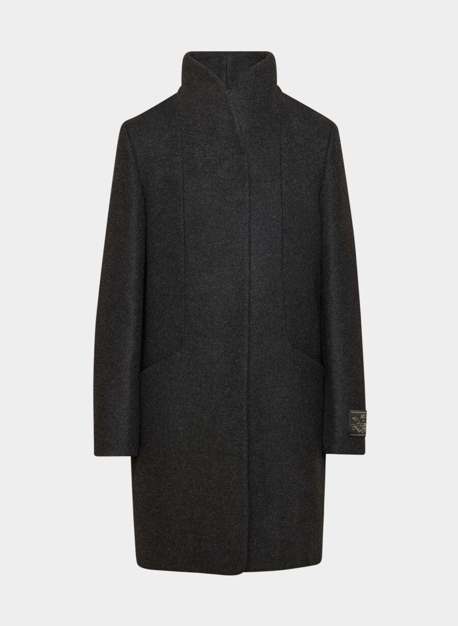 cocoon-kåpen - luksuriøs ullkasjmir heather black