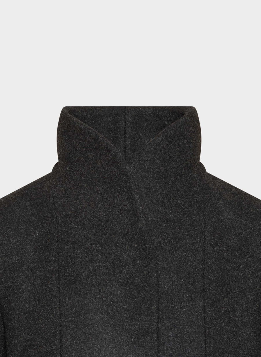 cocoon-kåpen - luksuriøs ullkasjmir heather black