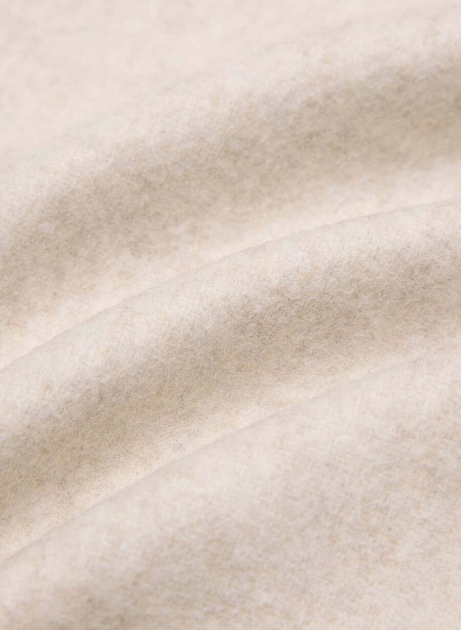 cocoon lang kåpe - luksuriøs ull kasjmir heather light oatmeal