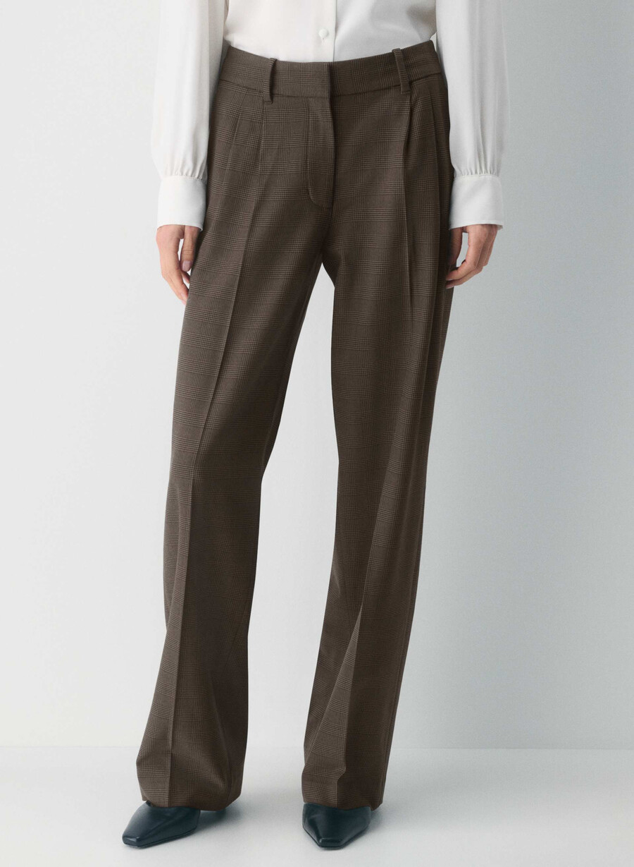 the effortless pant lo-rise - twill merle chk cl tph chr
