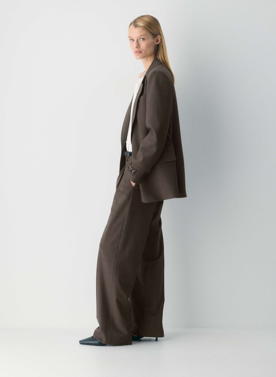 the effortless pant lo-rise - twill merle chk cl tph chr
