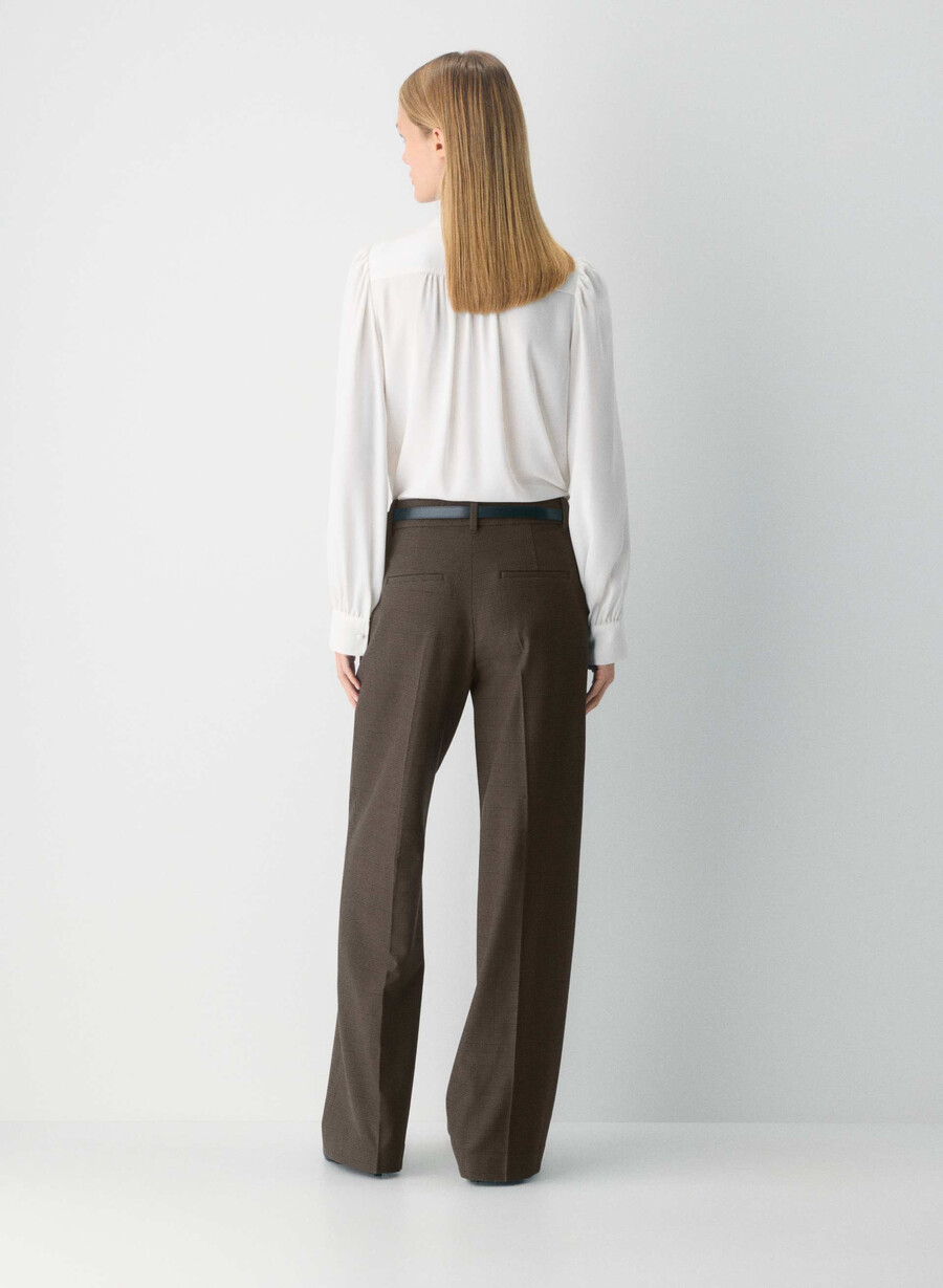the effortless pant lo-rise - twill merle chk cl tph chr