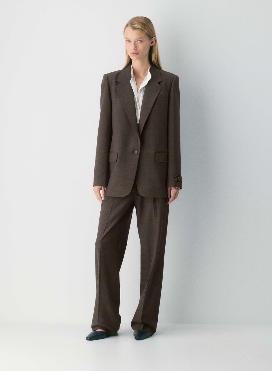 the effortless pant lo-rise - twill merle chk cl tph chr