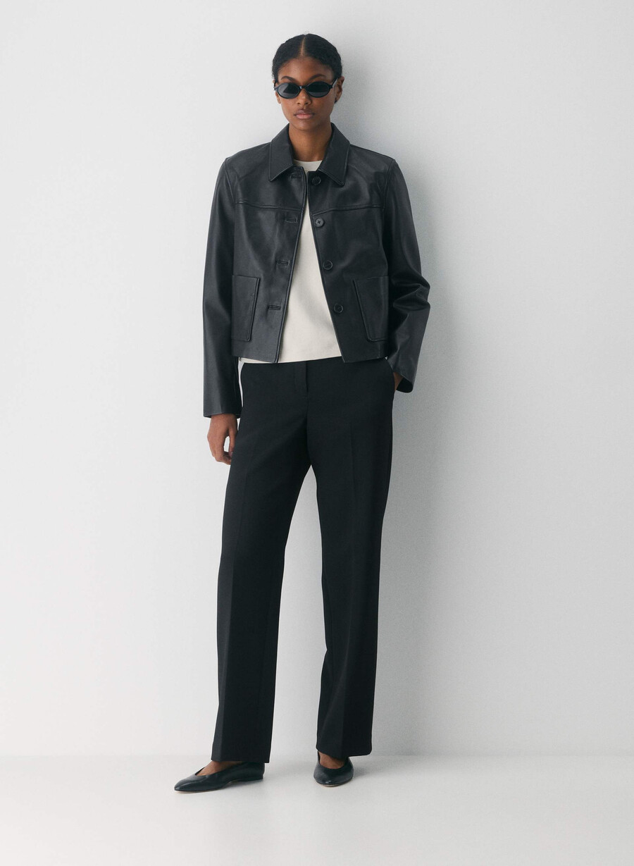 new agency lo-rise pant - reessential svart