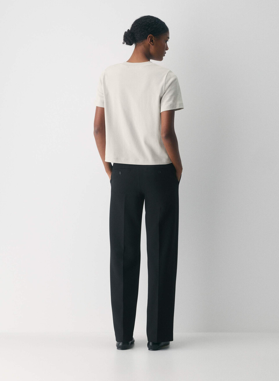 new agency lo-rise pant - reessential svart