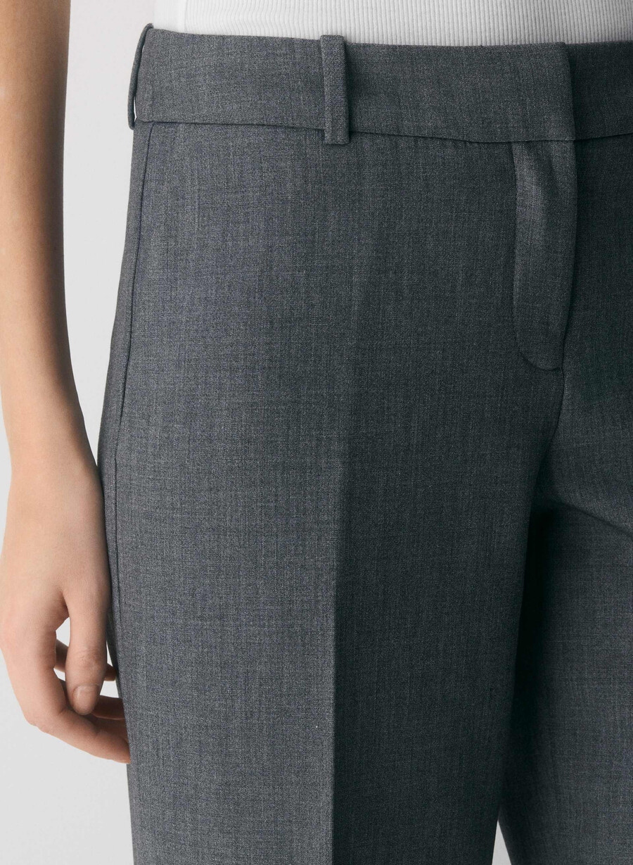 new agency lo-rise pant - reessential heather matte pearl
