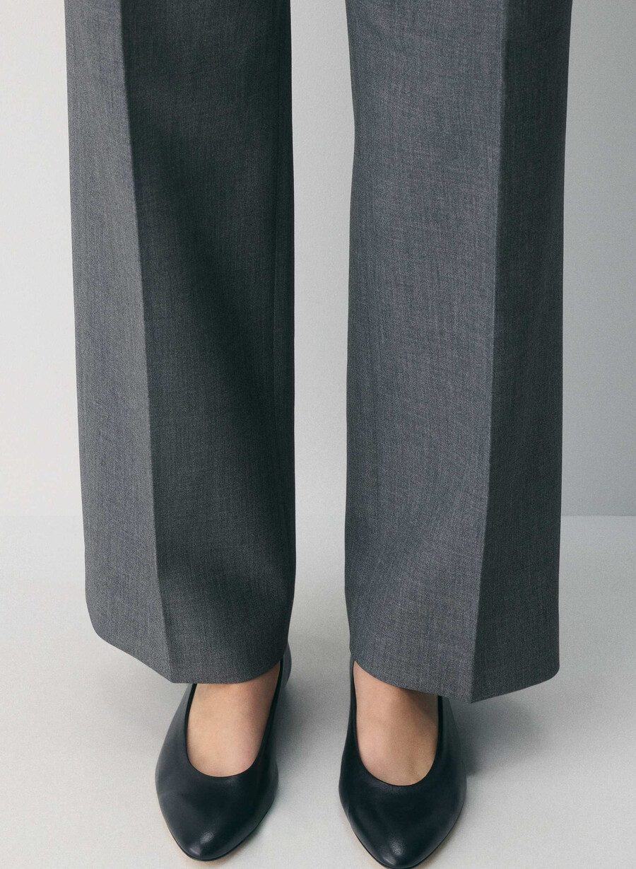 new agency lo-rise pant - reessential heather matte pearl