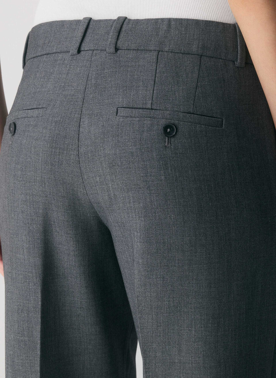 new agency lo-rise pant - reessential heather matte pearl