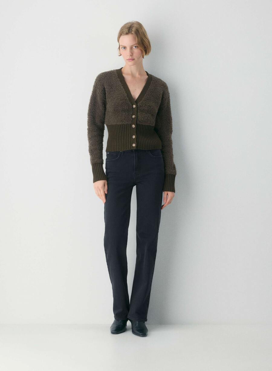 duchess cardigan mØrk oliven