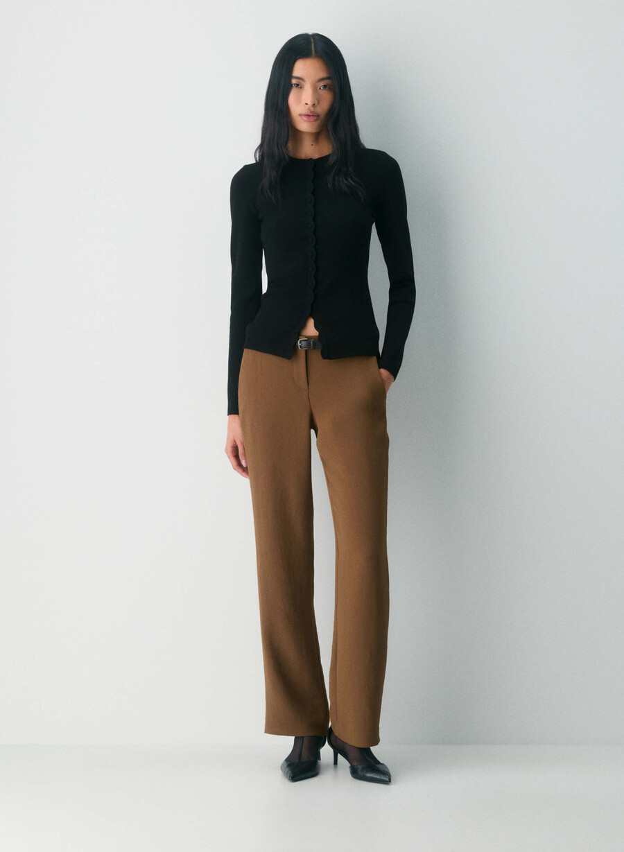 strata pant - crepette chocolatier brun