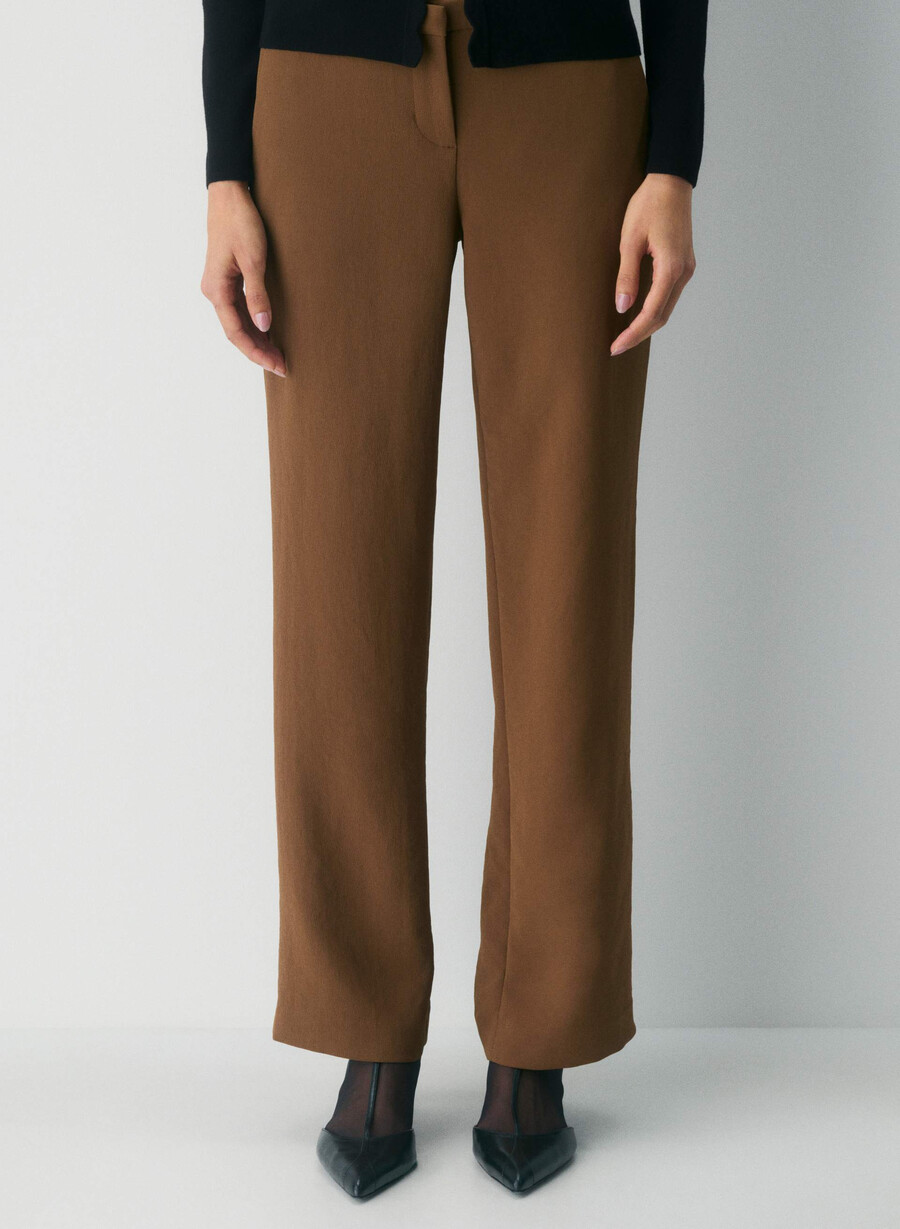 strata pant - crepette chocolatier brun