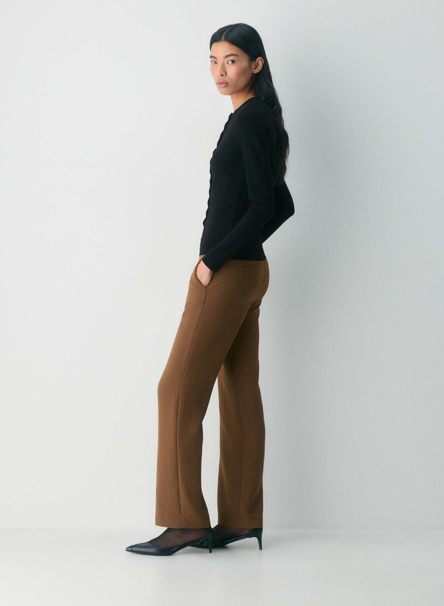 strata pant - crepette chocolatier brun