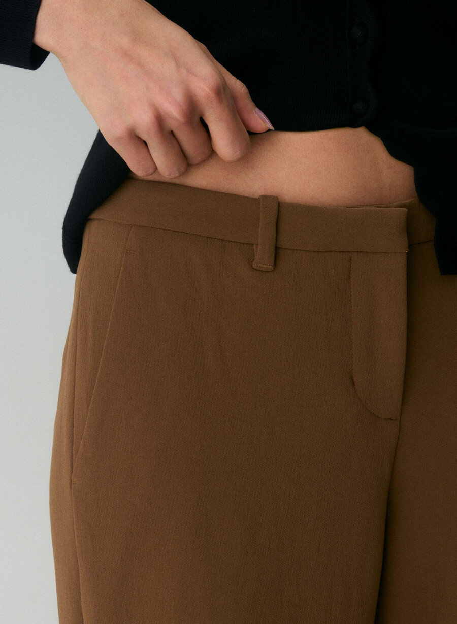 strata pant - crepette chocolatier brun