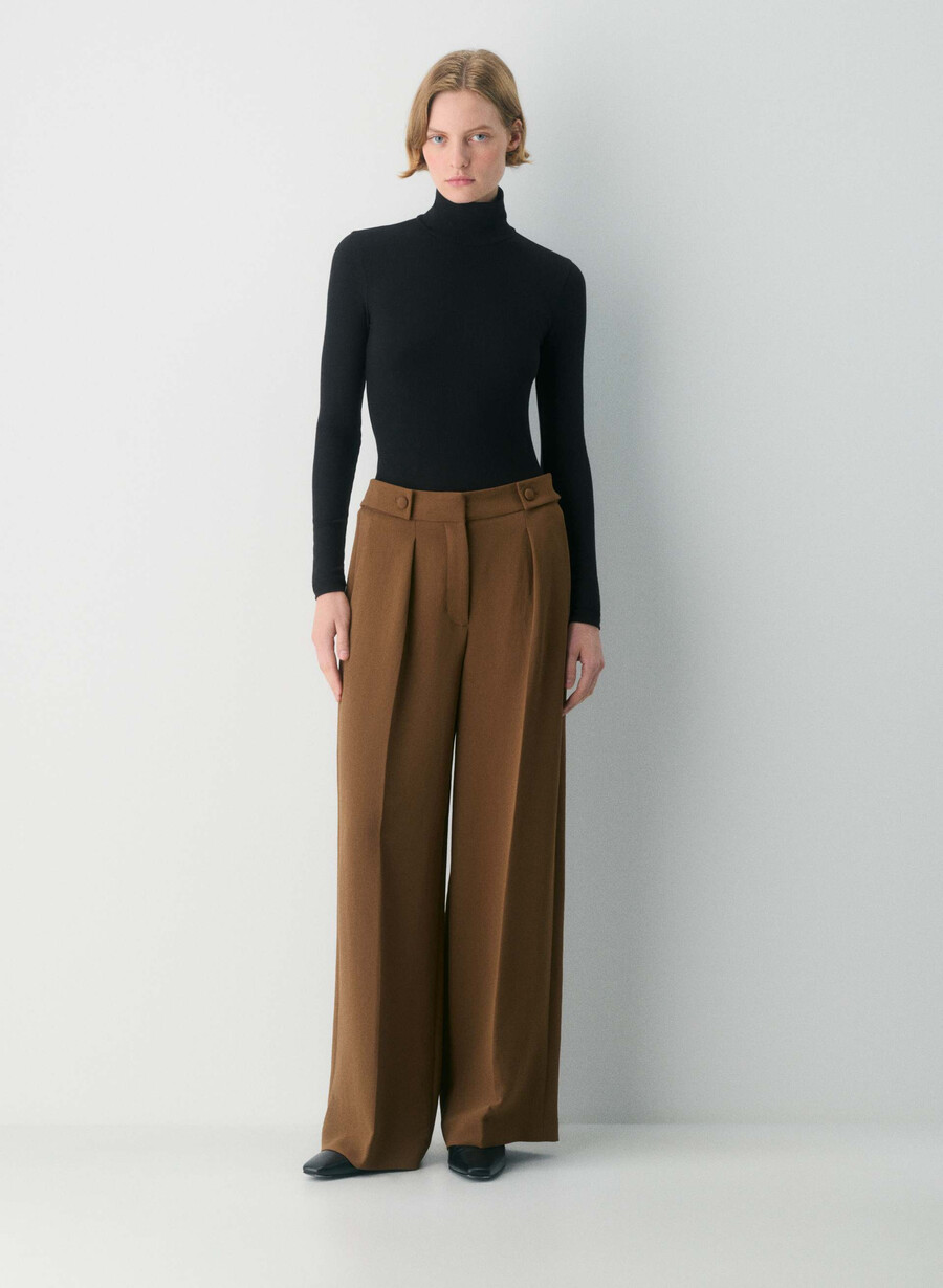 portico pant - crepette chocolatier brun