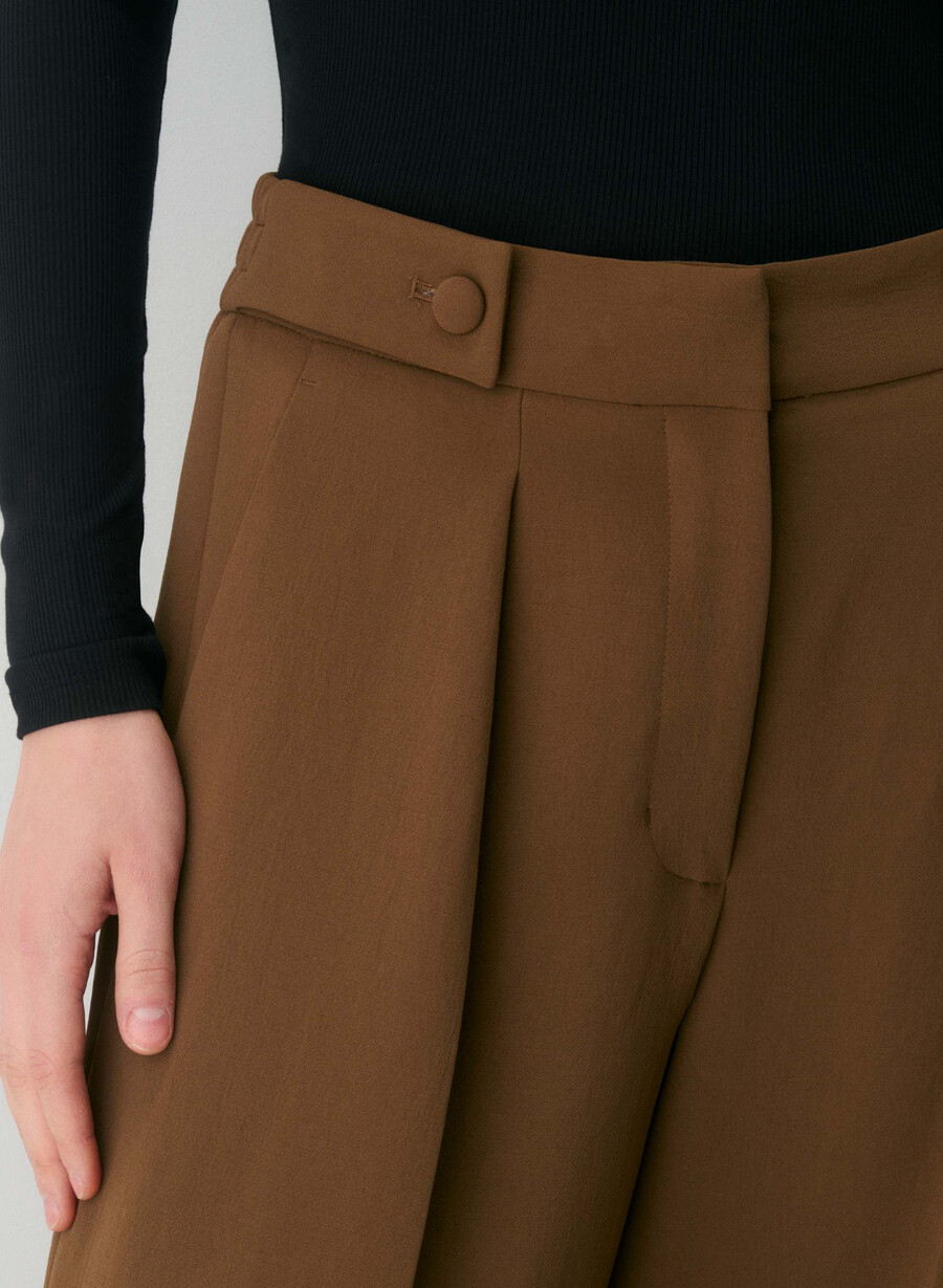 portico pant - crepette chocolatier brun