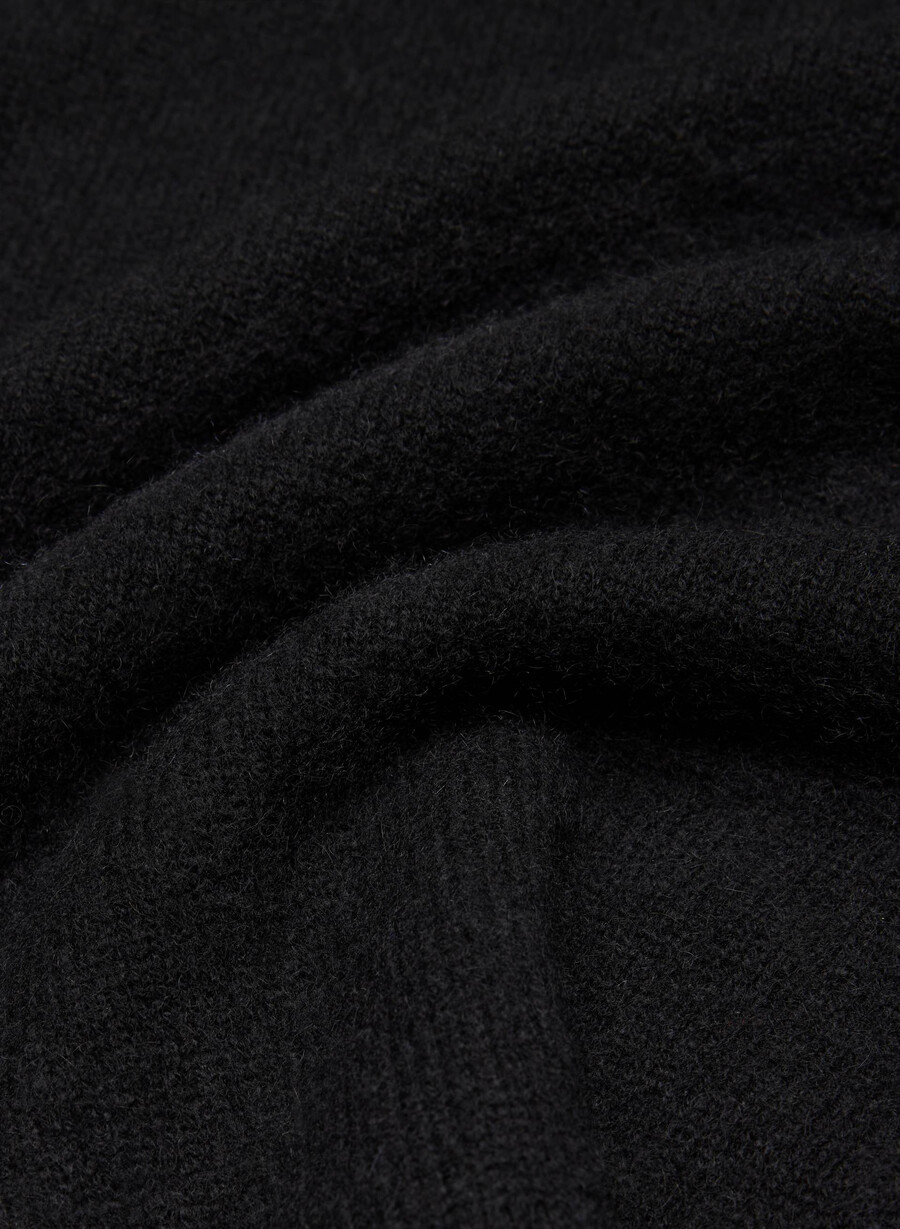 essential cashmere krympet mockneck svart