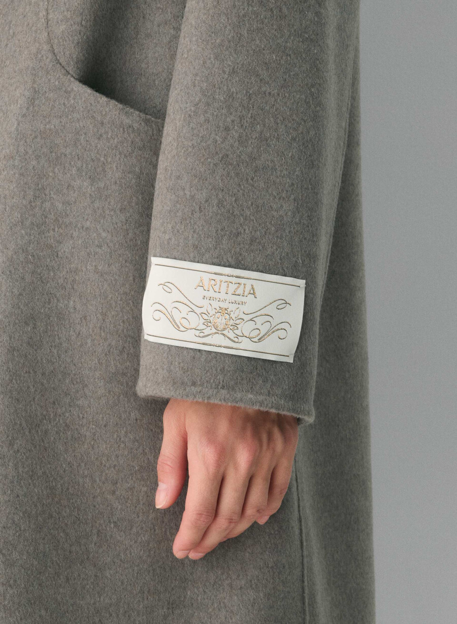 cocoon double-faced coat - luxe rewool svart