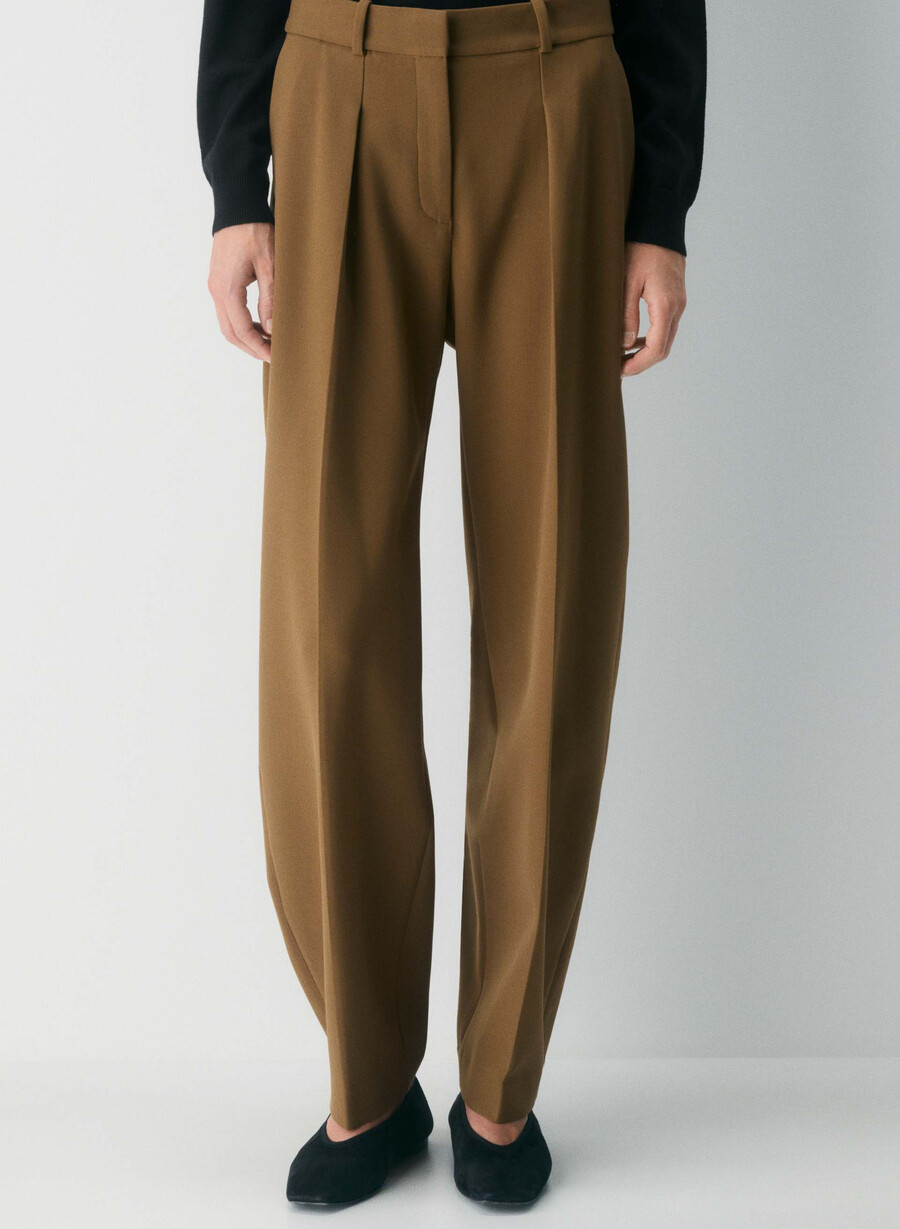 dial pant - reessential cello brown