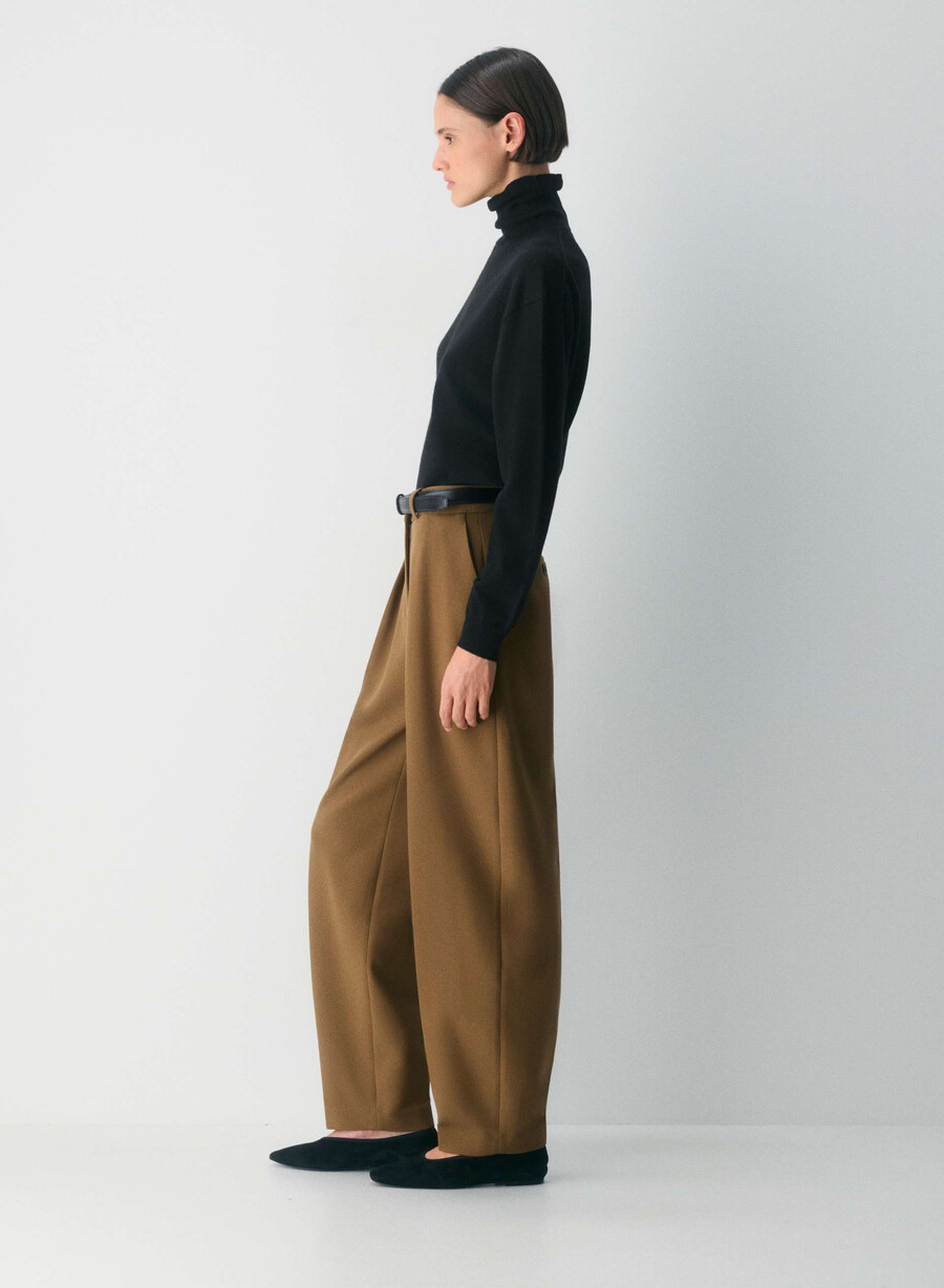 dial pant - reessential cello brown