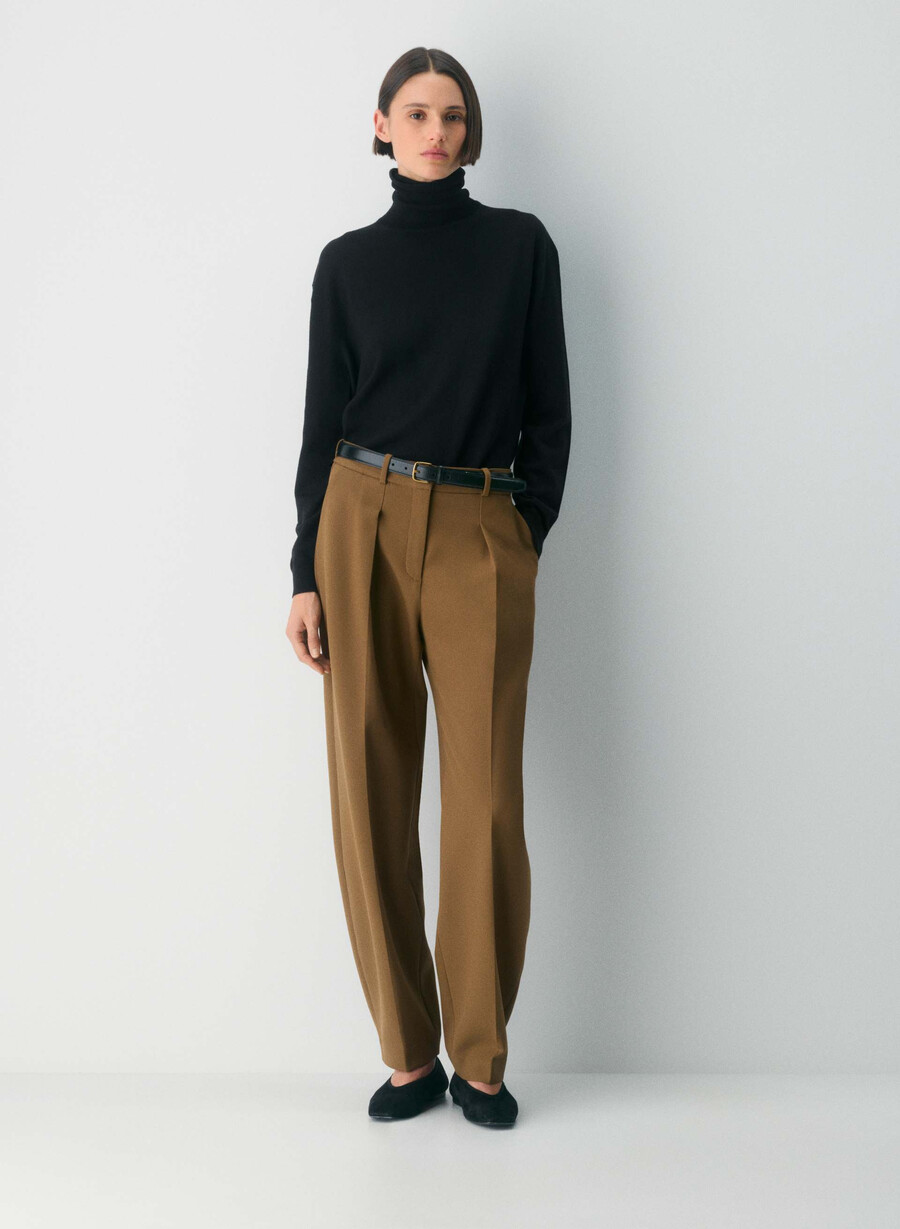 dial pant - reessential cello brown