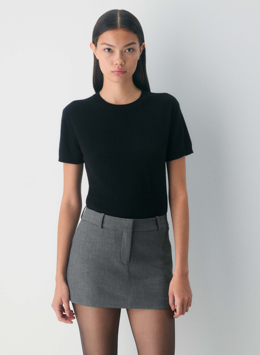chisel micro skort - reessential heather charcoal