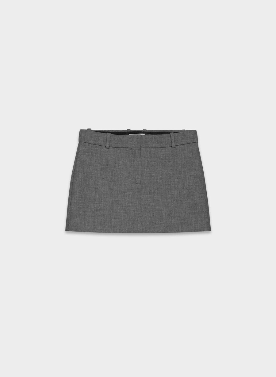 chisel micro skort - reessential heather charcoal
