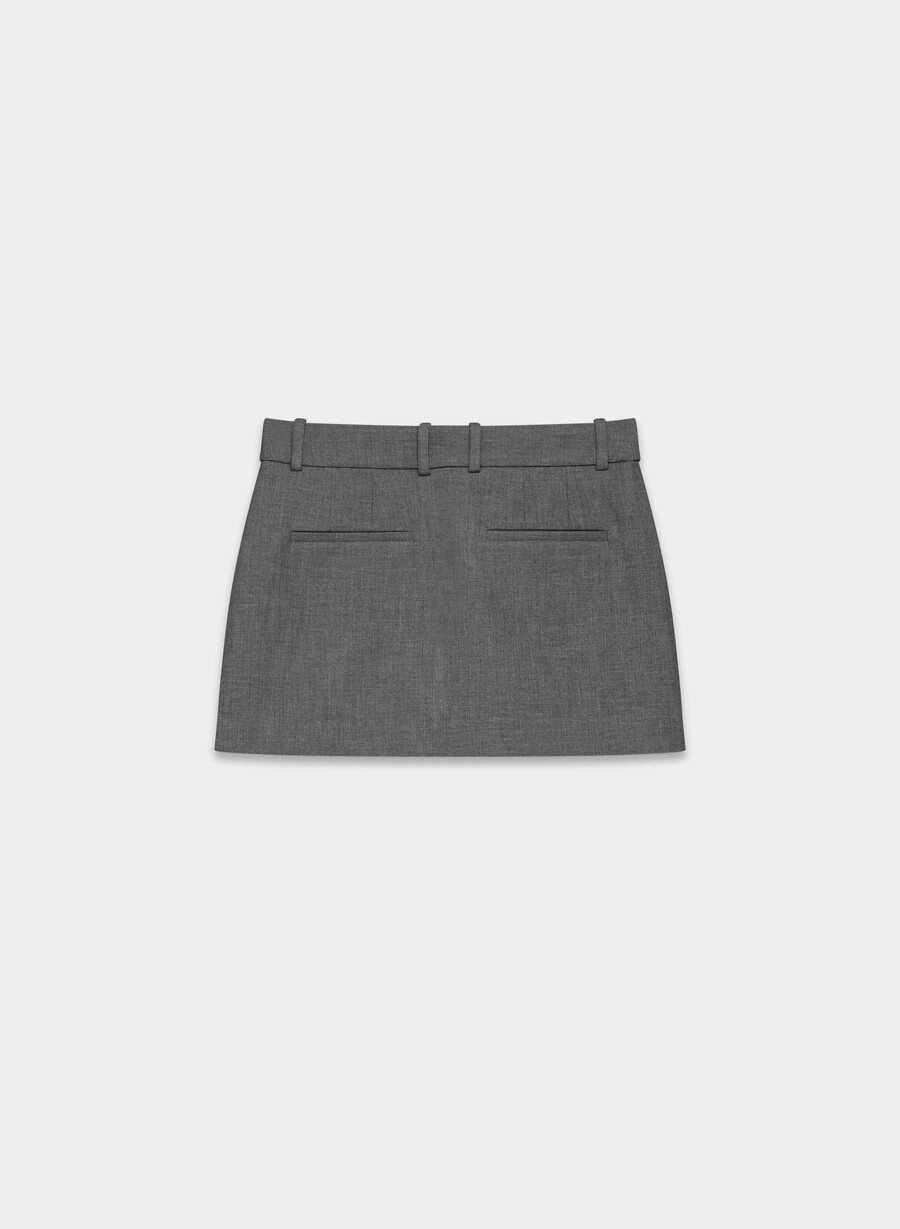 chisel micro skort - reessential heather charcoal