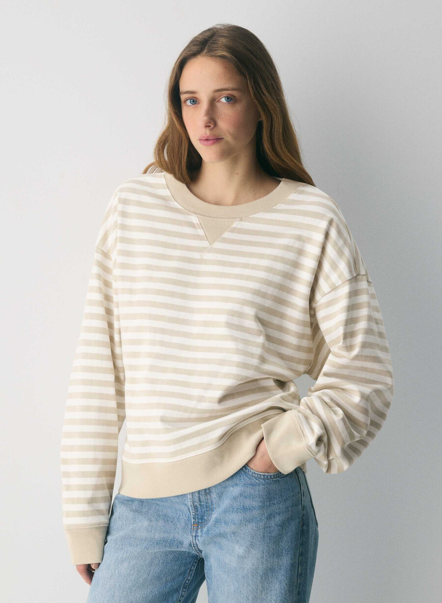 mighty cotton wicket langermet t-skjorte lys bjØrkkyst