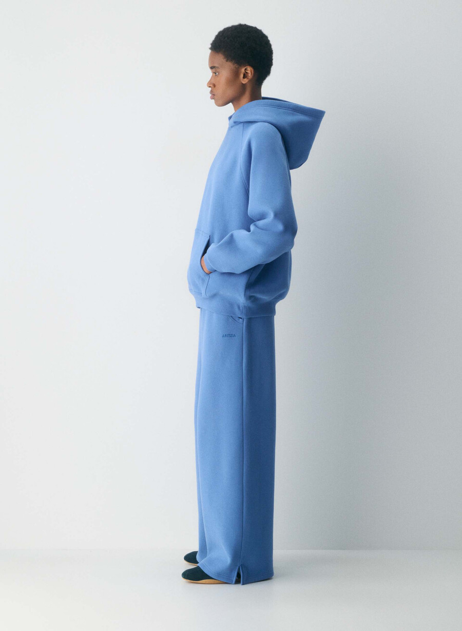 cozy sweatfleece mega banded joggebukse fransk blÅ