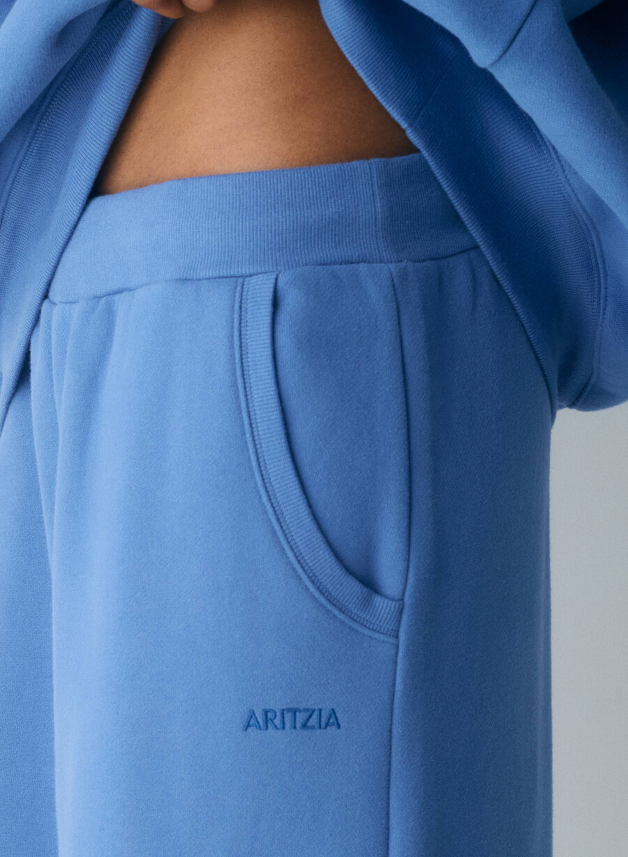 cozy sweatfleece mega banded joggebukse fransk blÅ