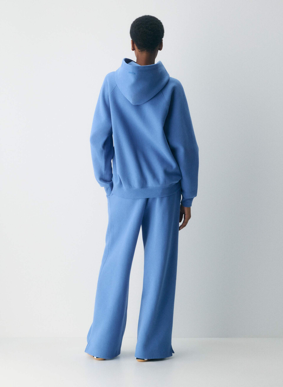 cozy sweatfleece mega banded joggebukse fransk blÅ