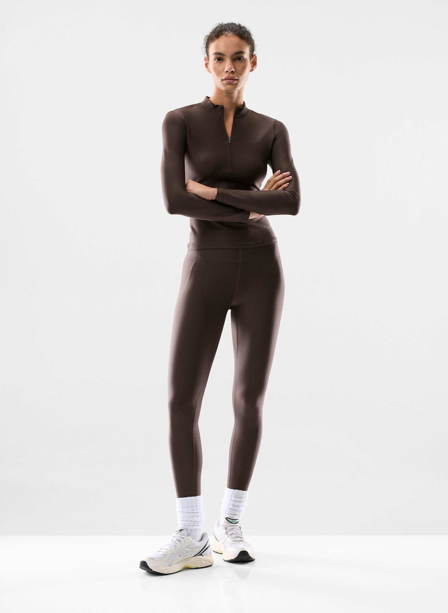 glotone horizon høymidje 66 cm leggings i mokkabrun